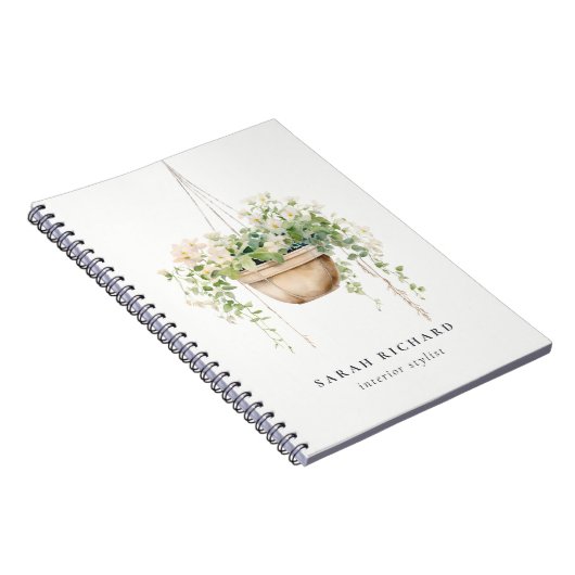 Carnet Hanging Floral House Plante Aquarelle Botanique (Côté Droit)