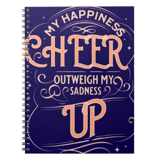 CARNET  HAPPINESS CHEER UP  SPIRAL NOTEBOOK  (Devant)