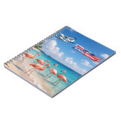 Carnet Happy 250th Birthday America Flamingos on Beach (Côté gauche)