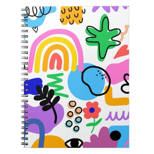 Carnet Happy and colorful abstract designs (Devant)