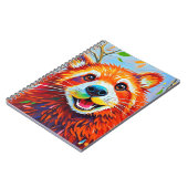 Carnet Happy Bear Expressive animal art abstrait (Côté gauche)