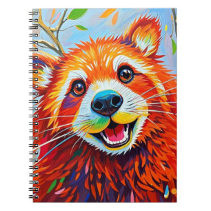 Carnet Happy Bear Expressive animal art abstrait