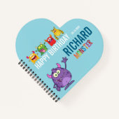 Carnet Happy Birthday FUN Monsters kids (Devant)