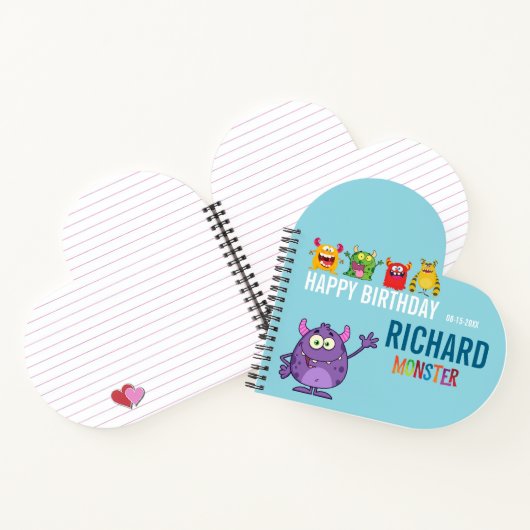 Carnet Happy Birthday FUN Monsters kids (Intérieur)