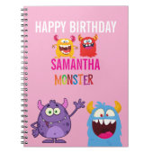 Carnet Happy Birthday FUN Monsters kids (Devant)