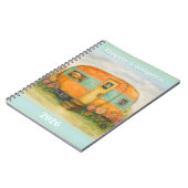 Carnet Happy Campers 2025 Spiral Notebook — Retro Caravan (Côté gauche)