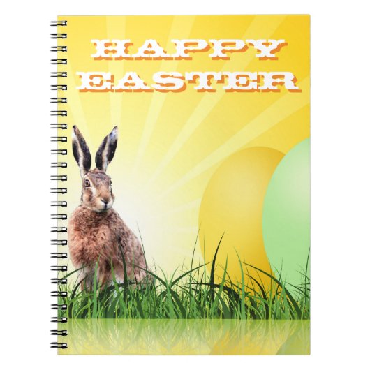 Carnet HAPPY EASTER - Lapin & Oeufs (Devant)