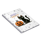 Carnet Happy Halloween chat et citrouille (Côté Droit)