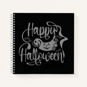 Carnet Happy Halloween chauves-souris Jack-o'-lantern