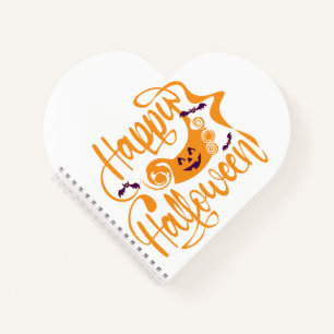 Carnet Happy Halloween chauves-souris Jack-o'-lantern