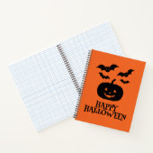 Carnet Happy Halloween Citrouille Bat Minimal (Intérieur)