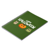 Carnet Happy Halloween citrouille blanc (Côté gauche)