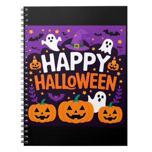 Carnet Happy halloween ghost (Devant)