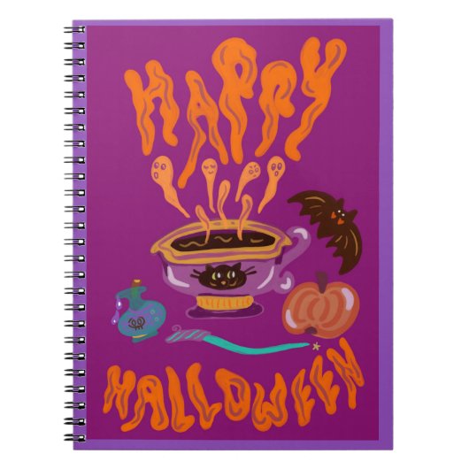 Carnet Happy Halloween potion café boisson de la sorche (Devant)