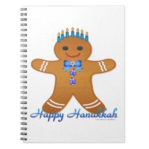 Carnet Happy Hanoukka Gingerbread Man Menorah