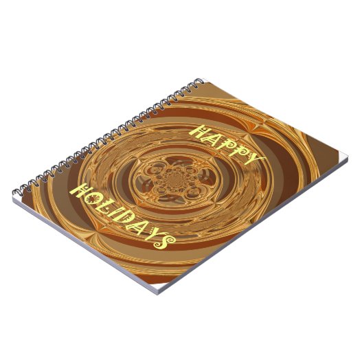 Carnet Happy Holidays Circle Art Print/Design (Côté gauche)