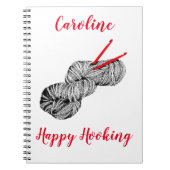 Carnet Happy Hooking, crochet personnalisé (Devant)