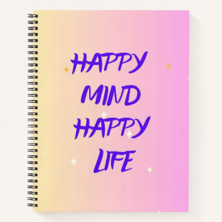 Carnet Happy Mind Spiral Notebook – Motivational