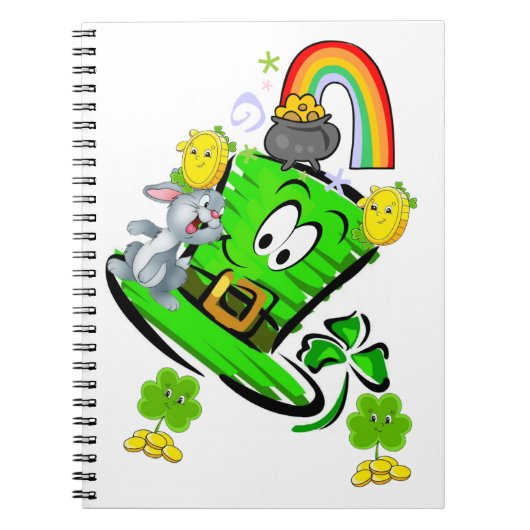 Carnet Happy St. Patrick's Day Rabbit Notebook (Devant)