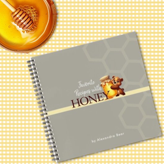 Carnet Happy Teddy Bear Honey Jar Honeycomb Recipes