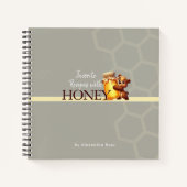 Carnet Happy Teddy Bear Honey Jar Honeycomb Recipes (Devant)