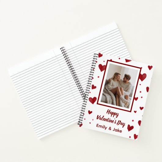 Carnet Happy Valentine's Day Custom Photo Notebook (Intérieur)