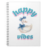 Carnet Happy Vibes Duck Notebook (Devant)