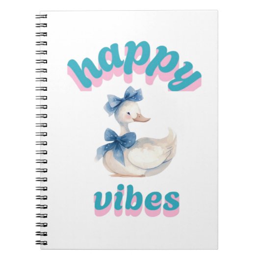 Carnet Happy Vibes Duck Notebook (Devant)