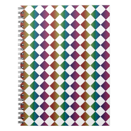 Carnet Harlequin multicolore couleur Diamond Checker (Devant)