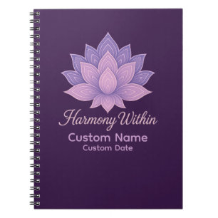 Carnet Harmonie au sein de Lotus Mandala Personnalisé