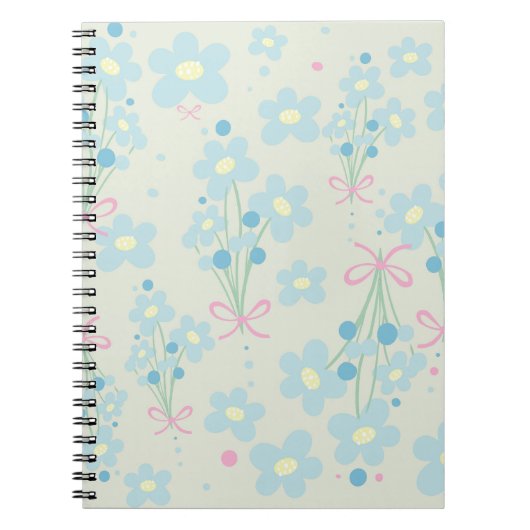 Carnet Harmonie bleu et rose doux (Devant)
