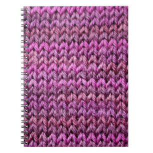 Carnet Harmonie de Knit : Texture de bande violette