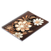 Carnet Harmonie de papier découpé floral superposé (Côté gauche)