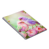Carnet Harmonie Pastel : Oiseaux Chanteurs Floconneux (Côté Droit)