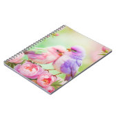 Carnet Harmonie Pastel : Oiseaux Chanteurs Floconneux (Côté gauche)