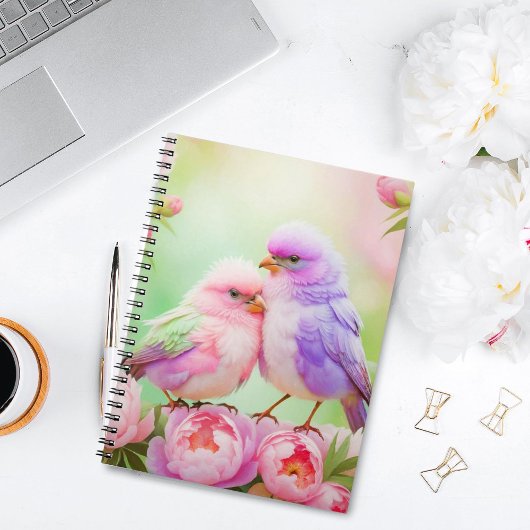 Carnet Harmonie Pastel : Oiseaux Chanteurs Floconneux