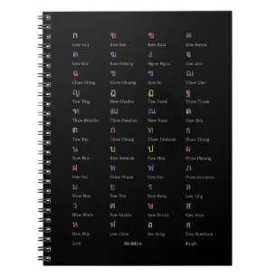 Carnet harmonieux de classe d'alphabet thaïlandai