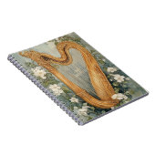 Carnet harpe ornementale entourée de fleurs blanches (Côté Droit)