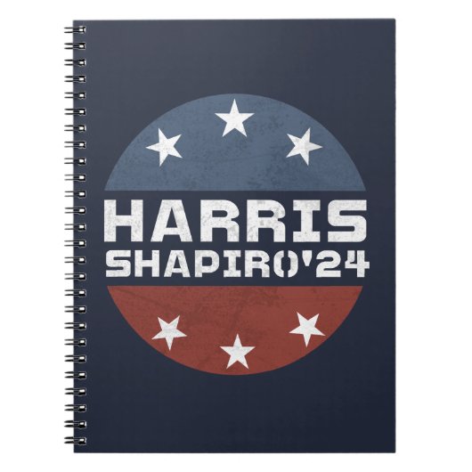 Carnet Harris Shapiro 2024 Vintage rouge bleu (Devant)