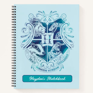 Carnet Harry Potter Aguamenti Dessin du blason d'HOGWAR