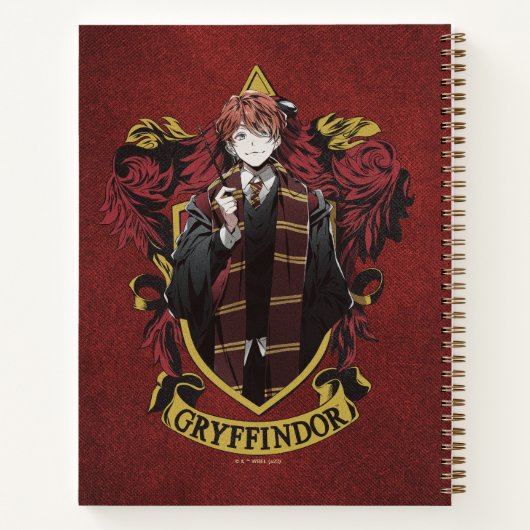 Carnet HARRY POTTER™ | Anime Ron Weasley House Crest (Dos)