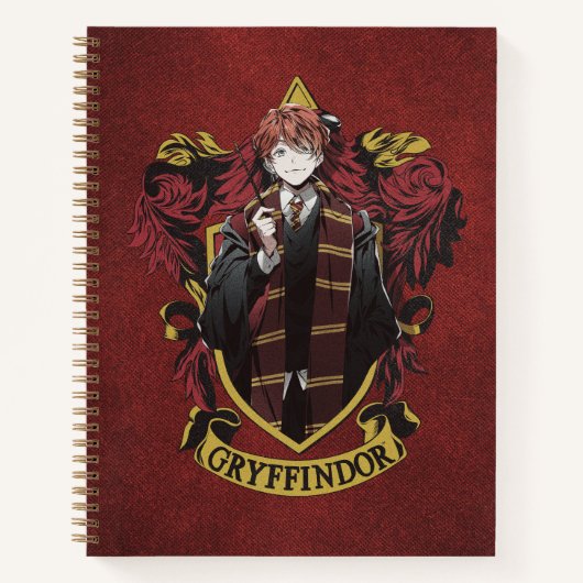 Carnet HARRY POTTER™ | Anime Ron Weasley House Crest (Devant)