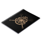 Carnet Harry Potter | Blason de Poudlard aux baguettes cr (Côté gauche)