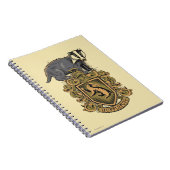 Carnet Harry Potter | Blason de Poufsouffle avec Blaireau (Côté Droit)