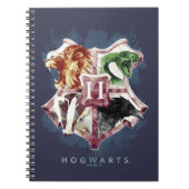 Carnet Harry Potter | Blason HOGWARTS™ Aquarelle (Devant)