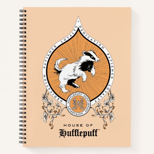 Carnet HARRY POTTER™ | Délicat croquis HUFLEPUFF™ Crest (Devant)