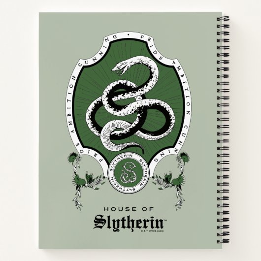 Carnet HARRY POTTER™ | Delicate Sketch SLYTHERIN™ Crest (Dos)