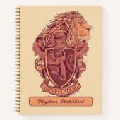 Carnet Harry Potter | Dessin Gryffindor Crest (Devant)