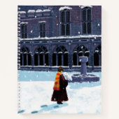 Carnet HARRY POTTER™ et Hedwig dans la cour de HOGWARTS™ (Devant)