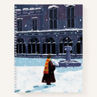Carnet HARRY POTTER™ et Hedwig dans la cour de HOGWARTS™